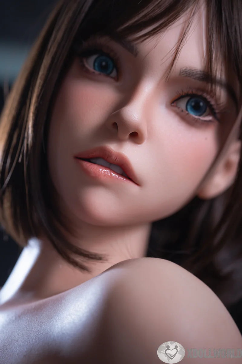 158cm (5.18ft) D-Cup Lip Biting Full Silicone Sex Doll Ada, ROS Head T05