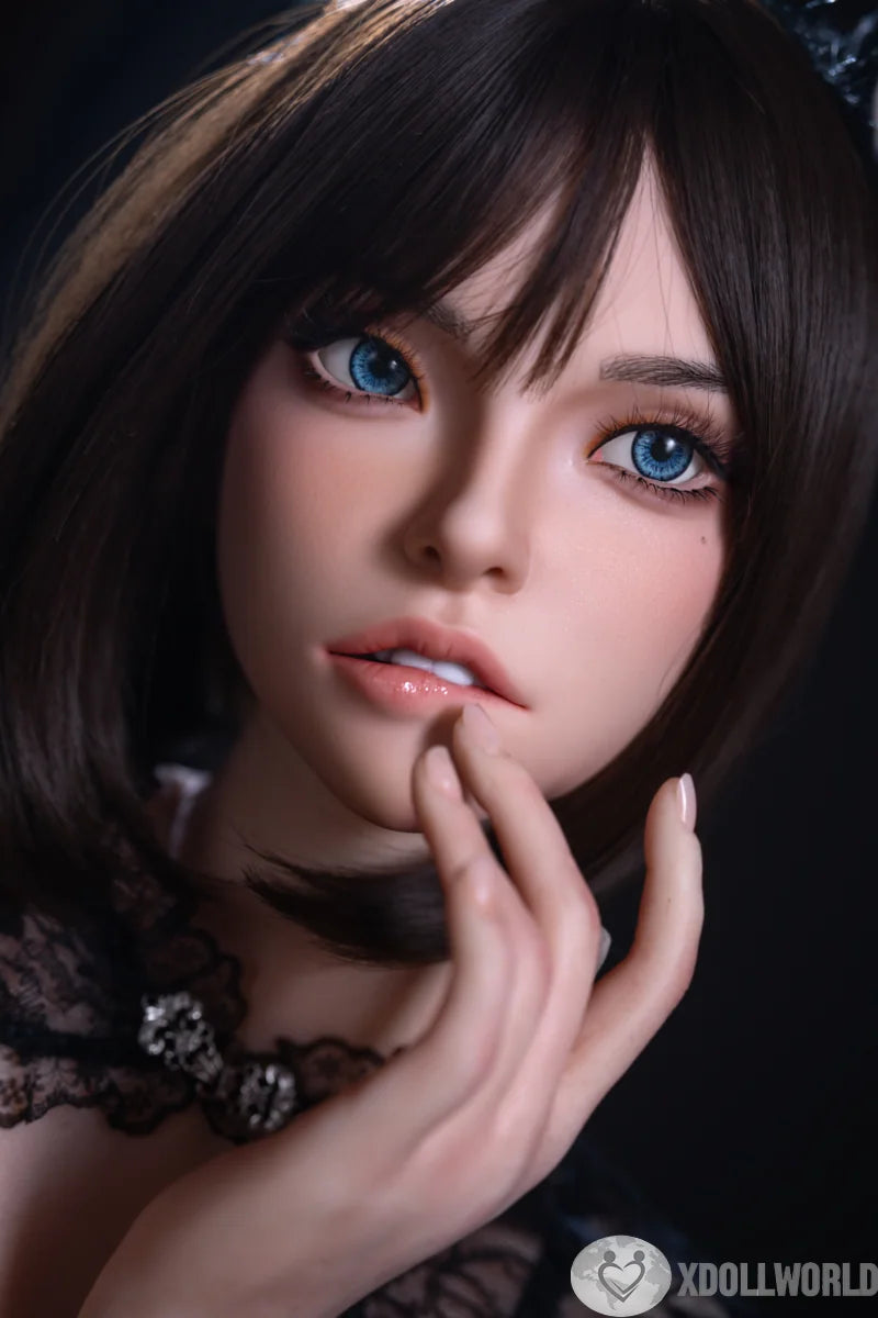 158cm (5.18ft) D-Cup Lip Biting Full Silicone Sex Doll Ada, ROS Head T05