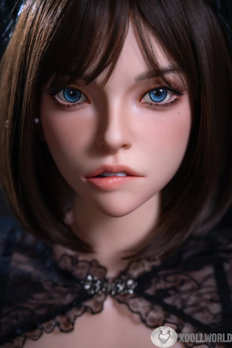 158cm (5.18ft) D-Cup Lip Biting Full Silicone Sex Doll Ada, ROS Head T05