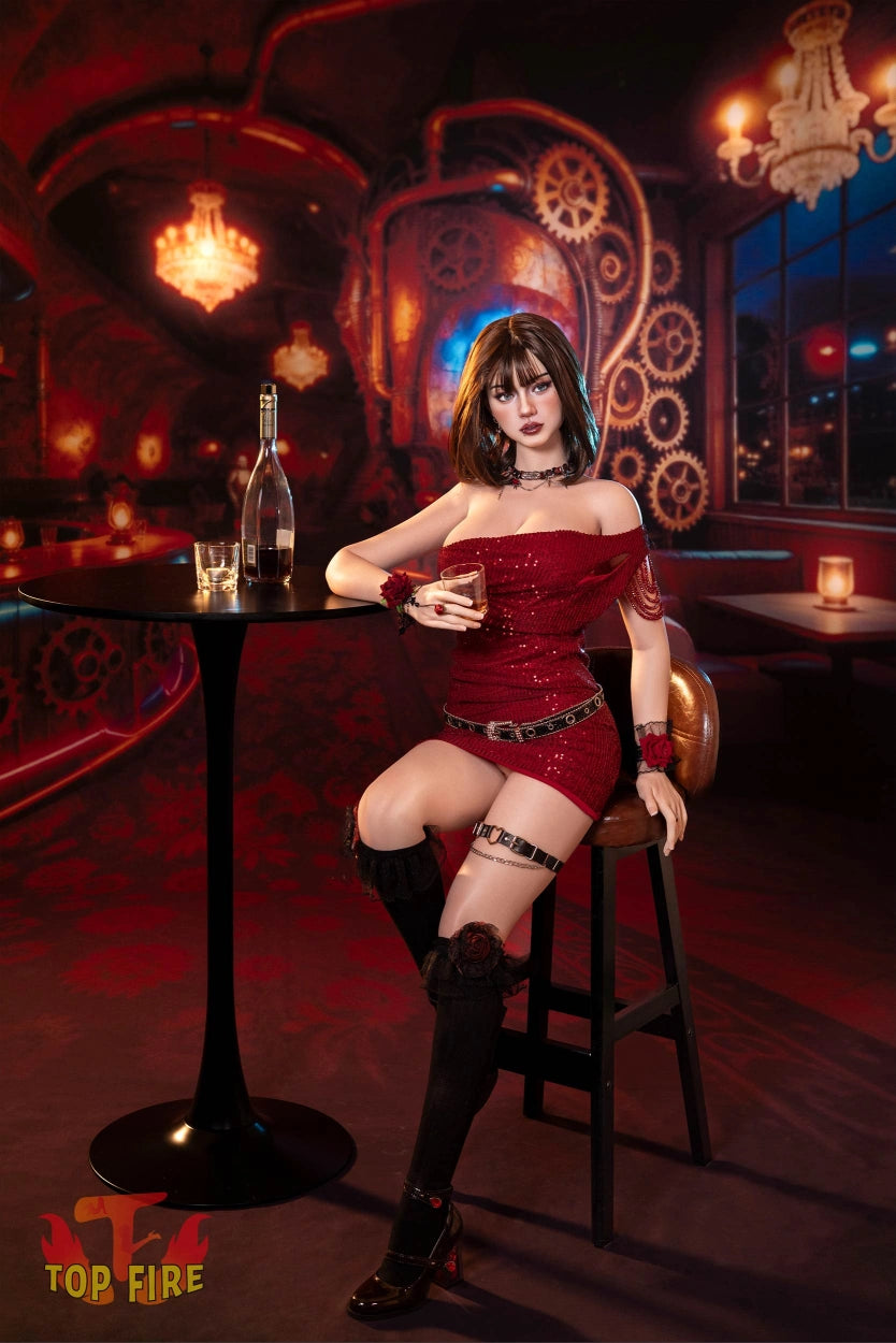 165cm (5.41ft) C-Cup Full Silicone Sex Doll Mika, ROS Head T58
